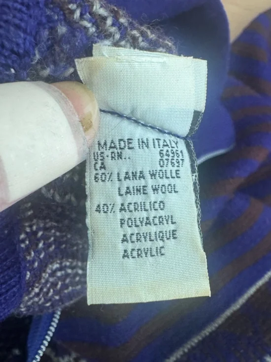 Vintage 80s Men's Fair Isle Knit 1/4 Zip Sweater Benetton XL - Picture 6 of 6